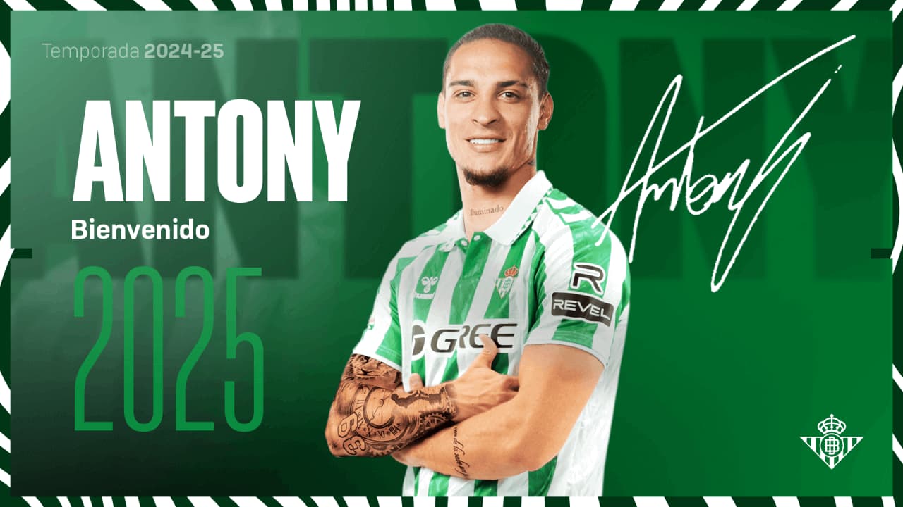 Oficiálne: Antony do konca sezóny na hosťovaní v Reale Betis