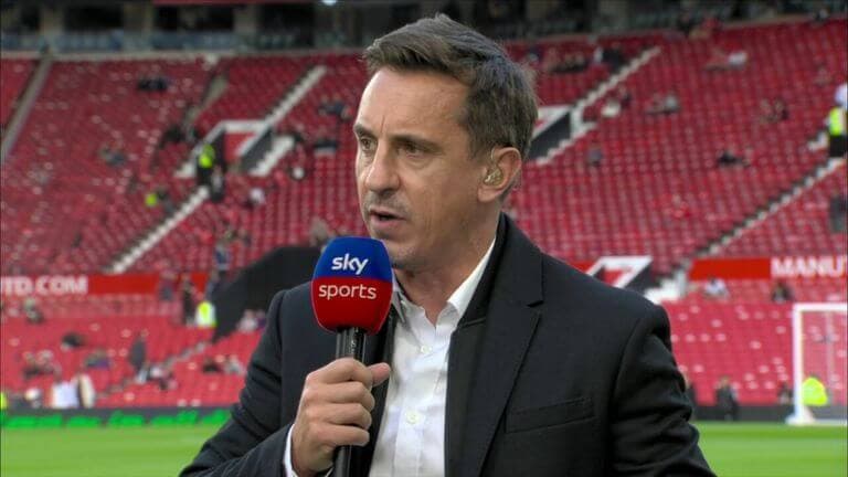 Gary Neville a Roy Keane po derby proti Liverpoolu